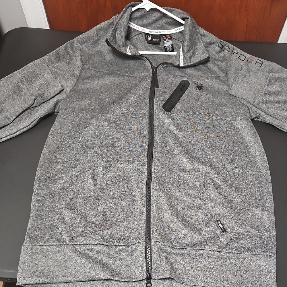 Spyder Men's Heather Gray Lightweight Full-Zip Jacket